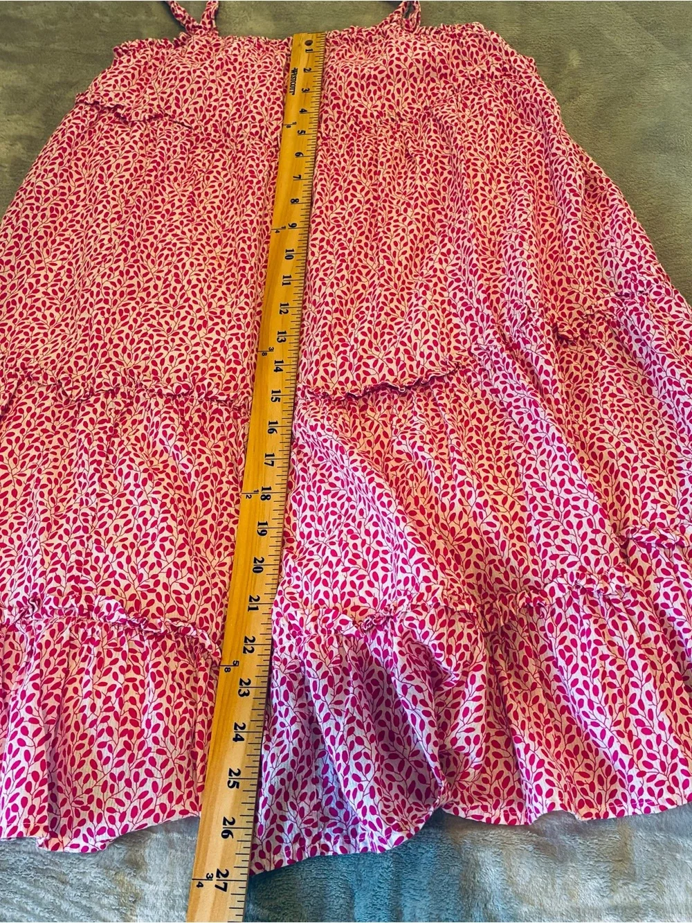MINI BODEN  Pink White  Printed Tiered Sundress Pink Flowy Girls Size 8-9Y